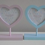 Baby Heart Photo Frame in Pink and Blue