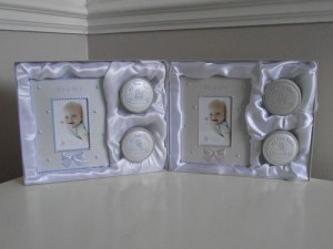 new baby photo frame gift set