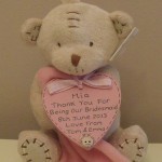 Personalised Flower Girl Teddy with Heart